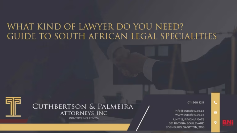 What Kind of Lawyer Do You Need? A Guide to South African Legal Specialities