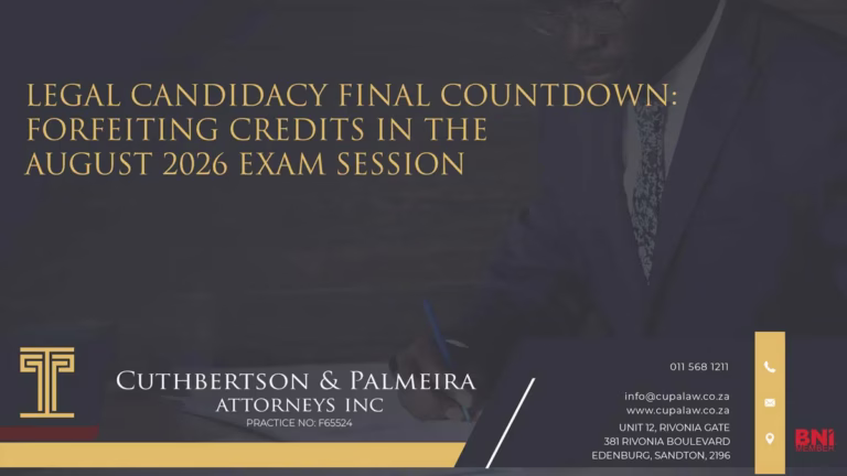 Legal Candidacy Final Countdown: Forfeiting Credits in the August 2026 Exam Session